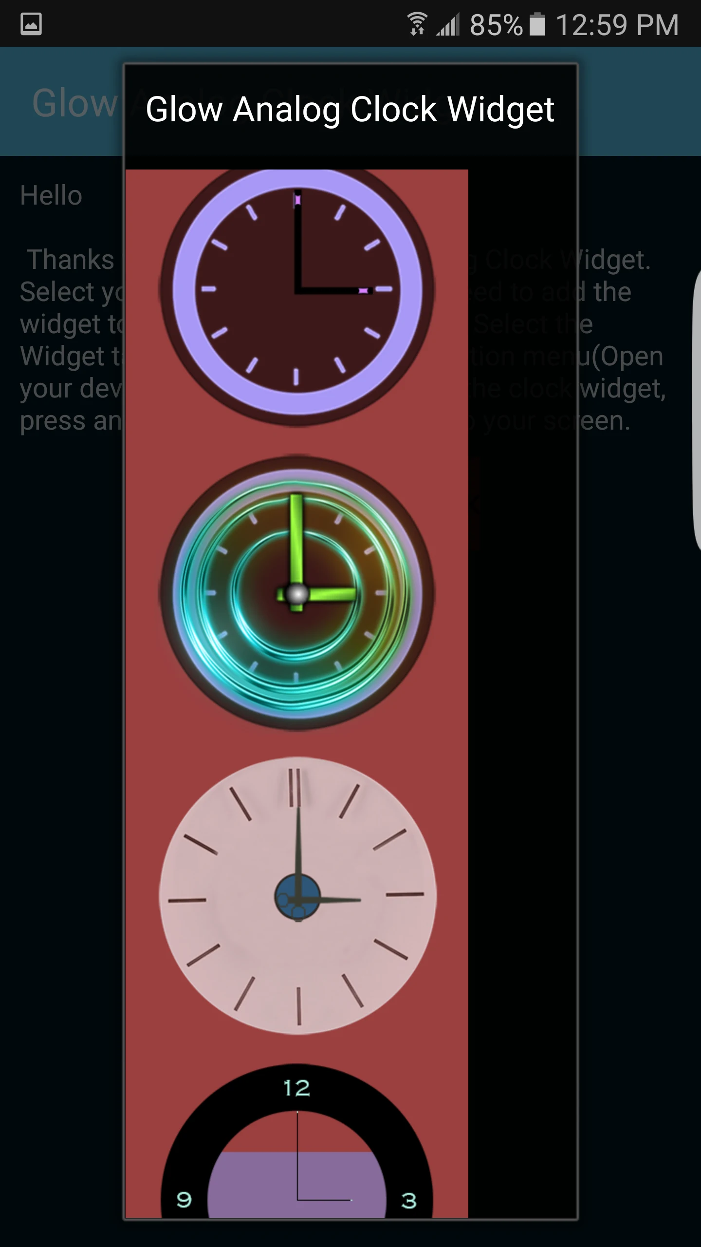 Analog Clock Widget screenshot